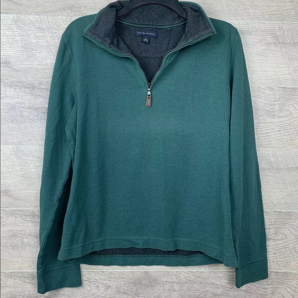 Banana Republic Green Quarter Zip Up Sweater SZ M